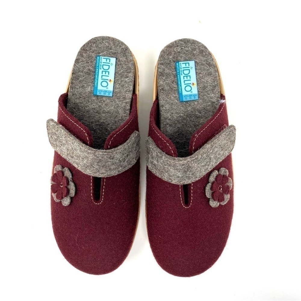 Fidelio Softline Women's Woolfelt Adriane Mule - Bordo - Picture 6 of 10